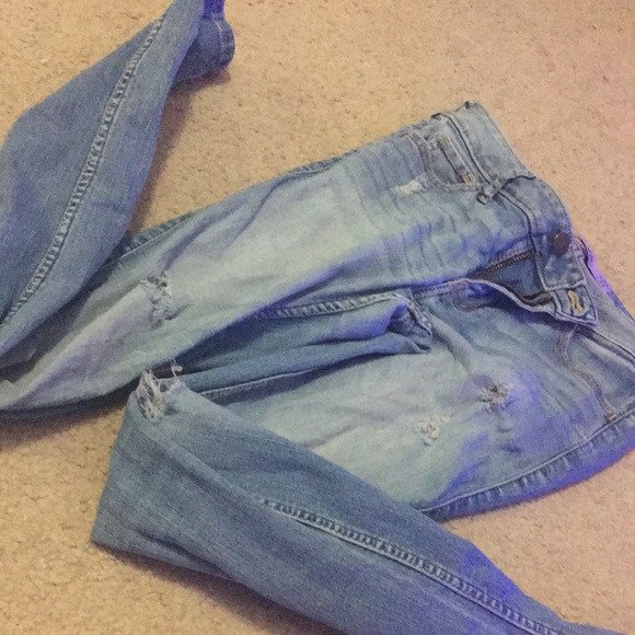 0 regular distressed hollister skinny jeans light wash - Picture 5 of 6